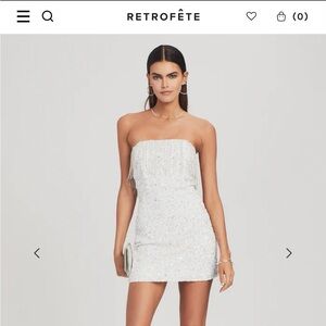 Retrofete CASSANDRA SEQUIN FRINGE DRESS
